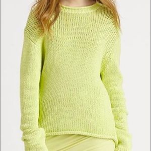 Alexander Wang Neon yellow knit sweater